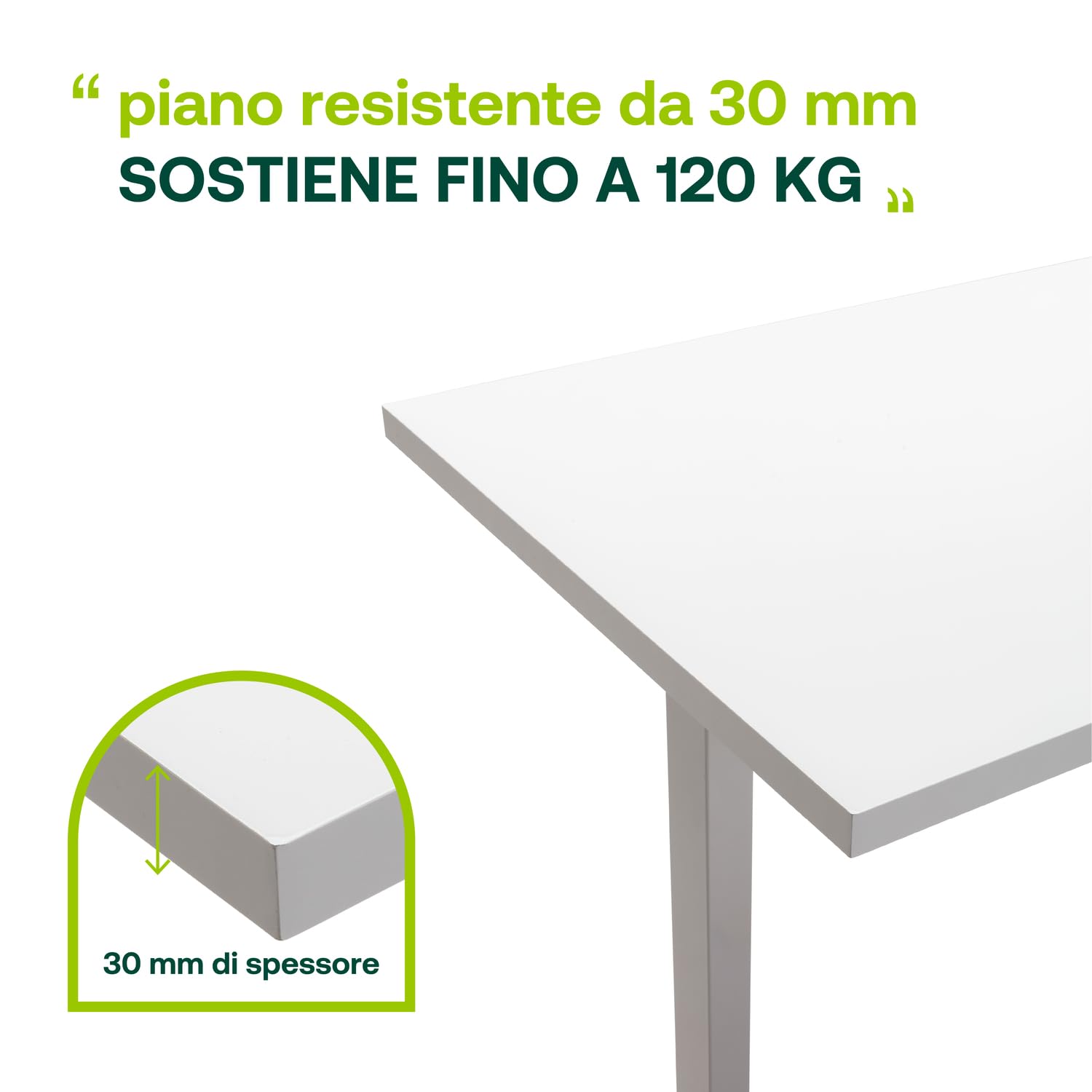 Composad Energia scrivania elettrica 150x69 bianco laccato altezza regolabile