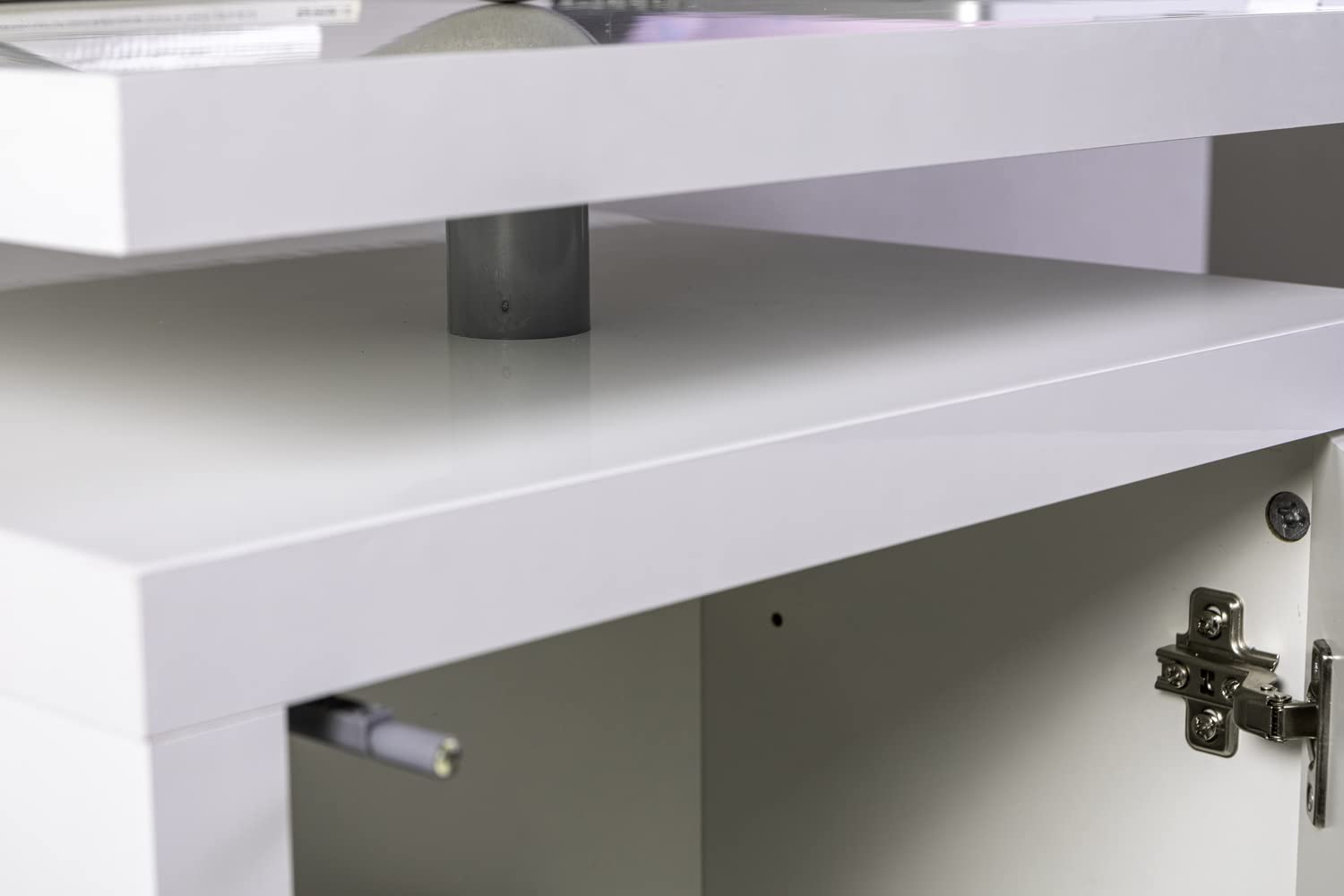 COMPOSAD Core Scrivania 1 Anta 3 Vani Bianco Laccato 140 cm
