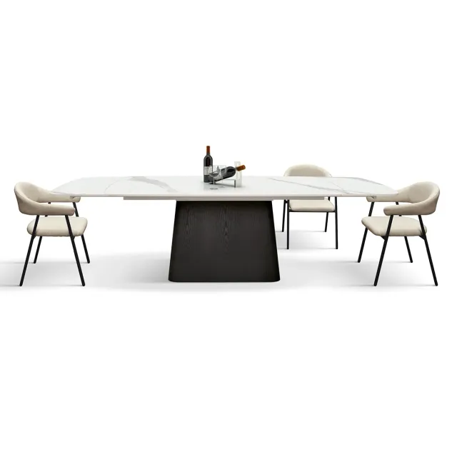 Epocantica tavolo allungabile ceramica bianco statuario 8-12 posti
