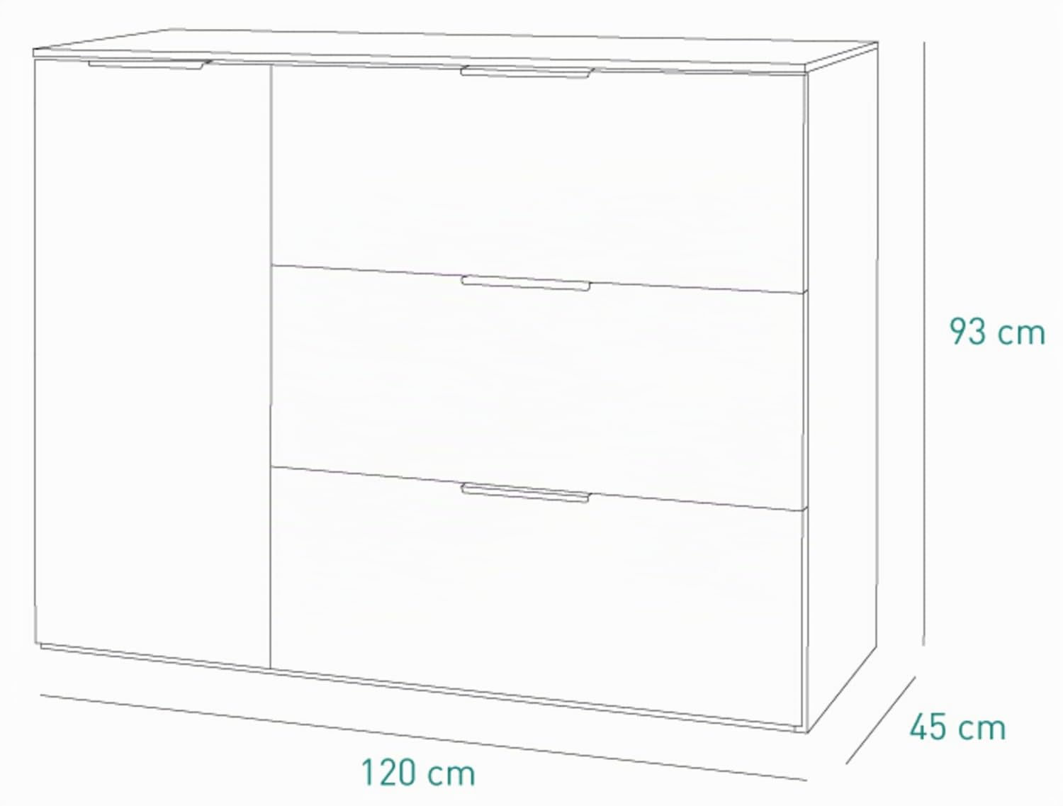 Composad Galaverna K04 madia 120 cm cemento bianco