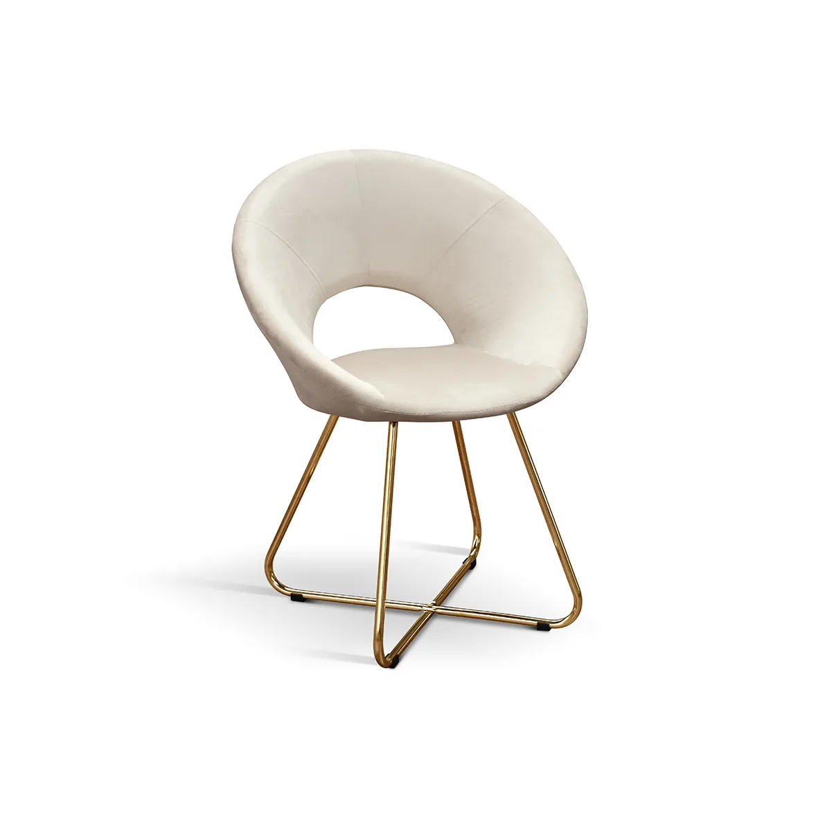 Epocantica set 2 sedie velluto gambe oro imbottite