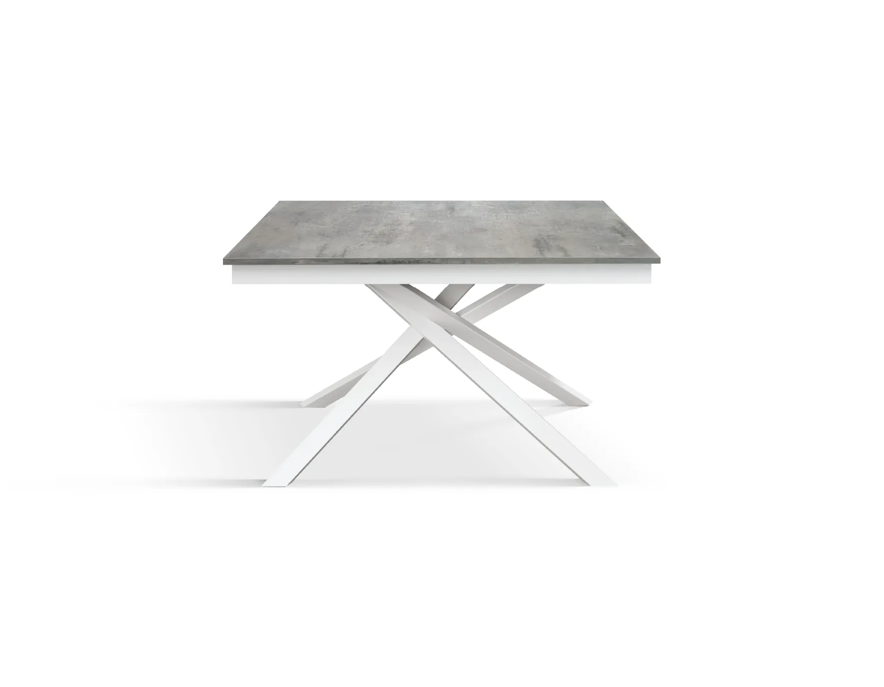 Epocantica Tavolo Allungabile Gambe a Incrocio Metallo Bianco