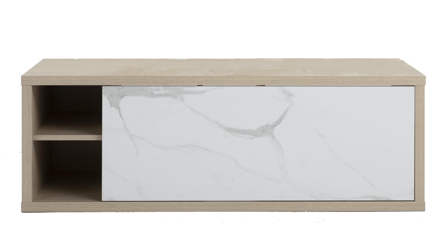 Composad Ladama mobile sottolavabo senza lavabo rovere marmo 123 cm