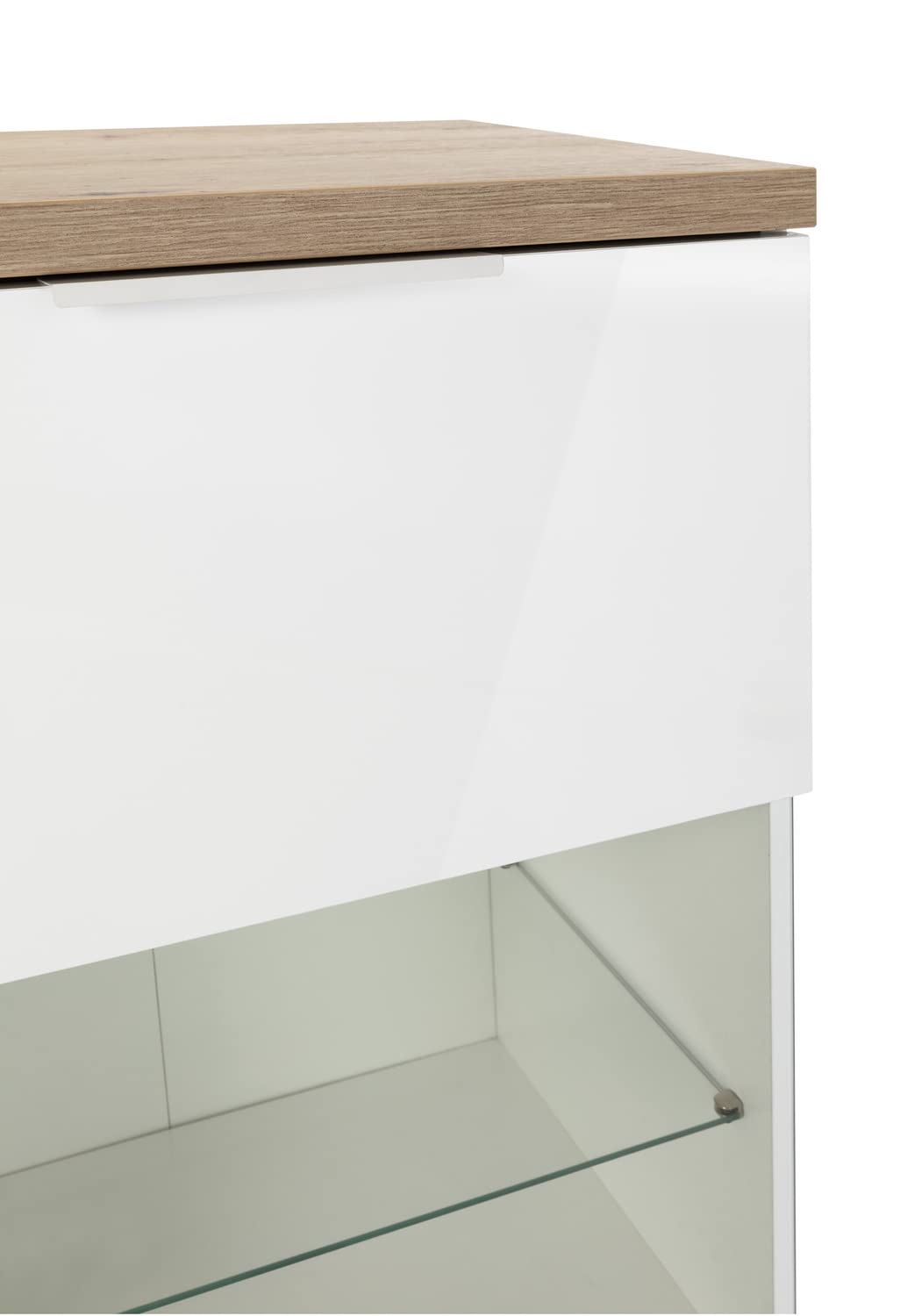 Composad Mundi Credenza 2 Ante 90 cm Rovere Bianco Vetro