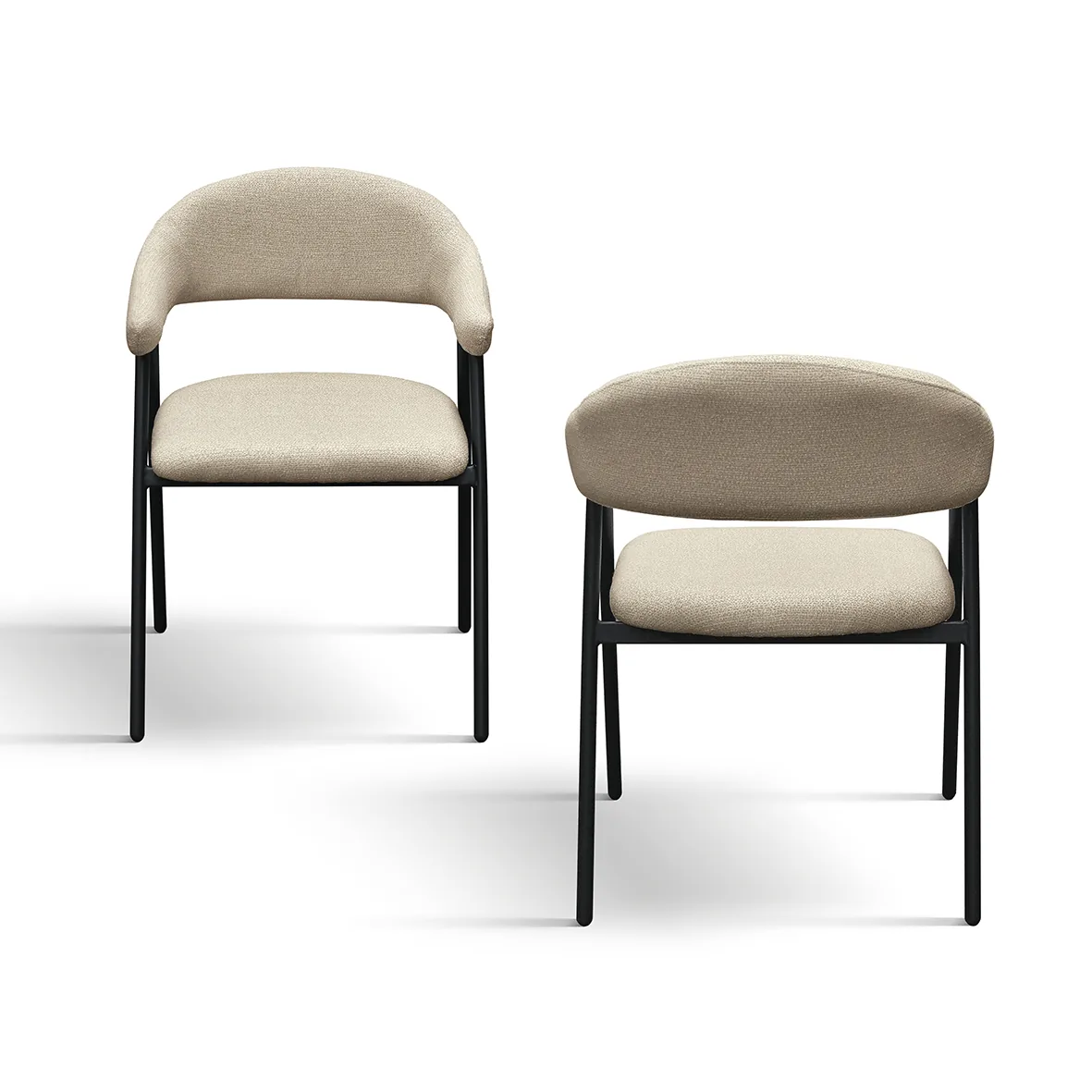 EPOCANTICA Set 4 Sedie Imbottite Pranzo beige