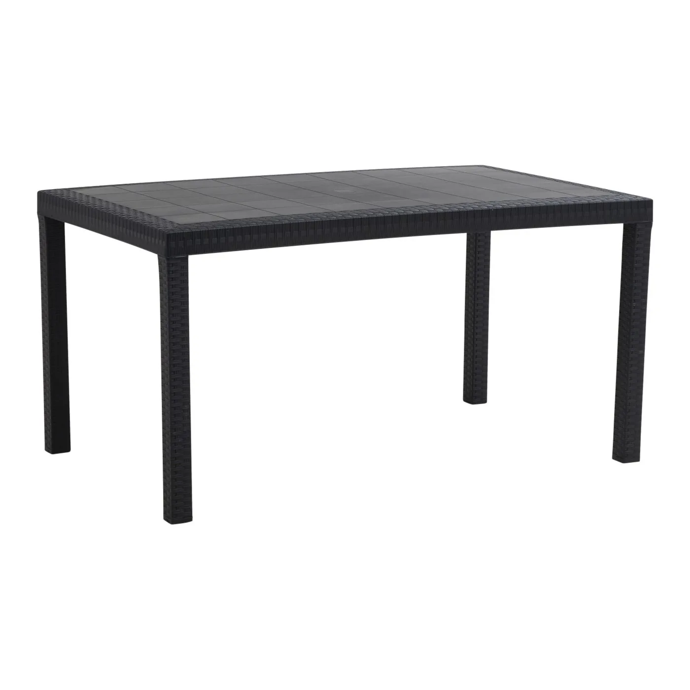 EPOCANTICA Houston Tavolo da Giardino 150x90 Antracite Polipropilene