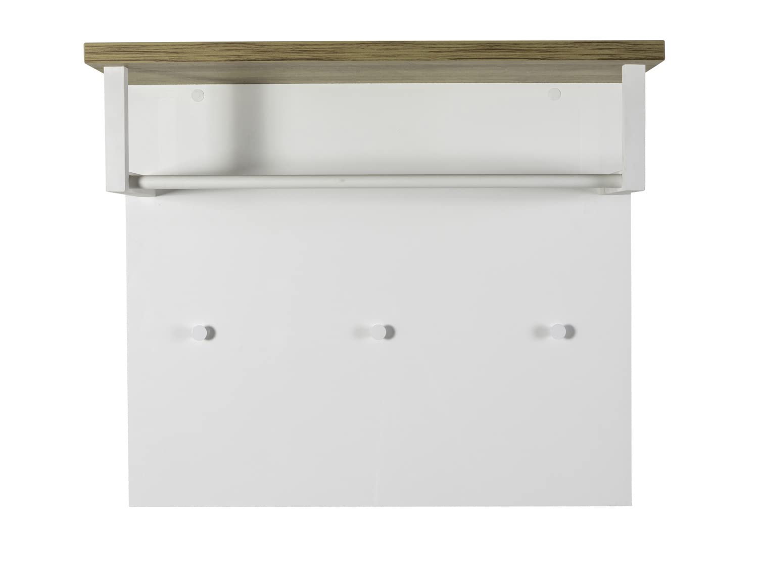 Composad Mundi 3 ganci appendiabiti parete rovere bianco