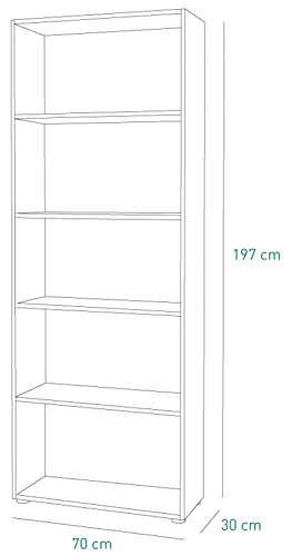 Composad Flow libreria alta rovere sonoma 70x197 cm 5 ripiani