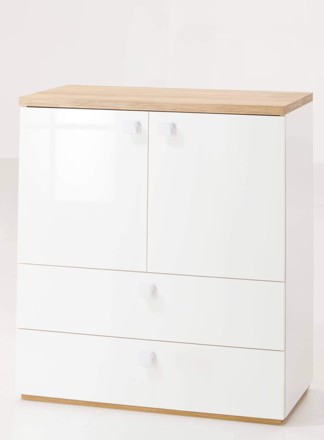 Composad Globo mobile contenitore rovere bianco 90x100 cm