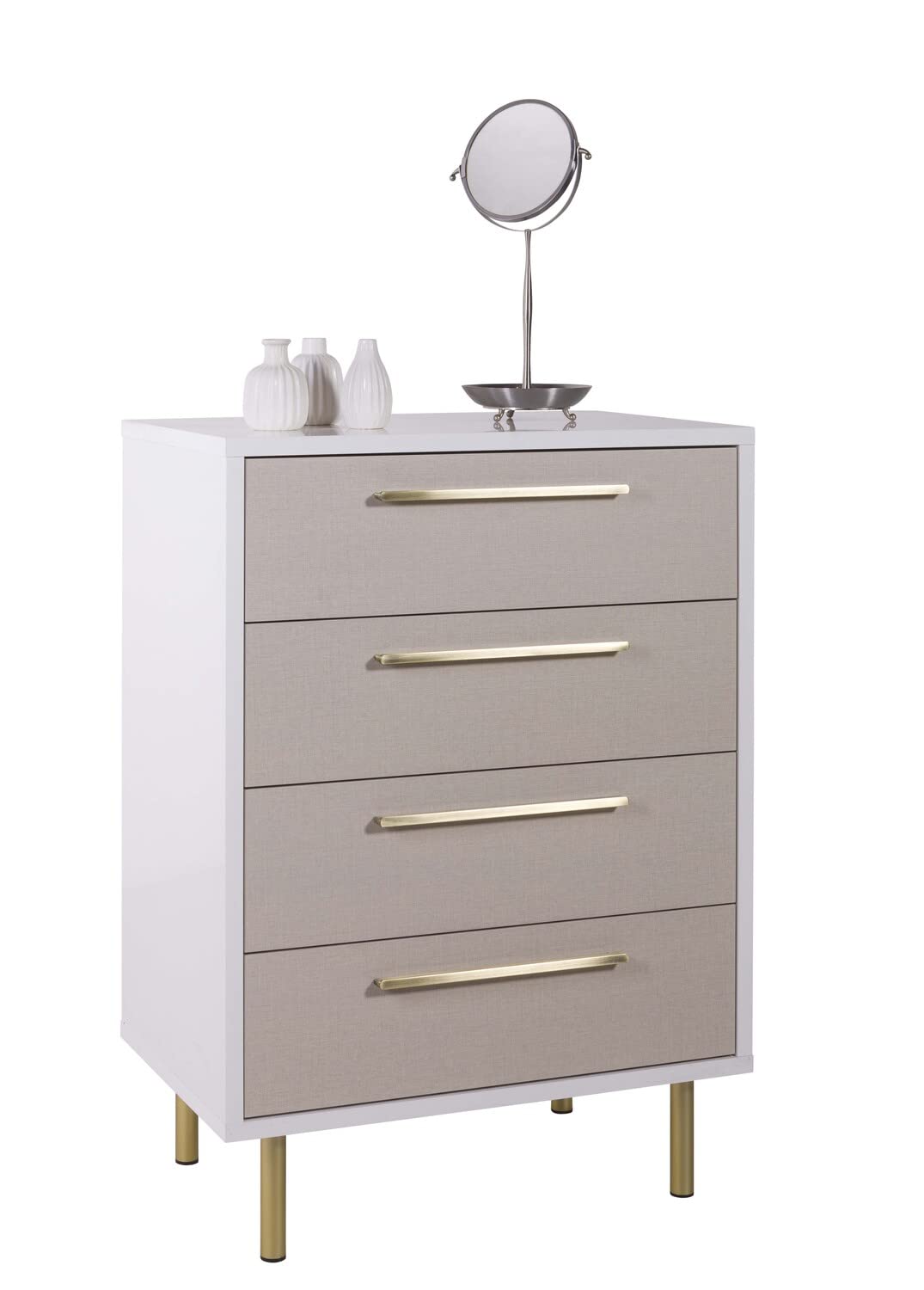 Composad Western cassettiera 4 cassetti twist bianco laccato