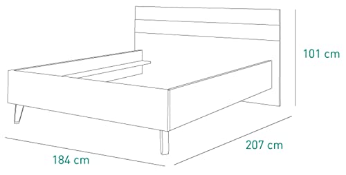 Composad Vitruvia Letto Matrimoniale 184 cm Rovere