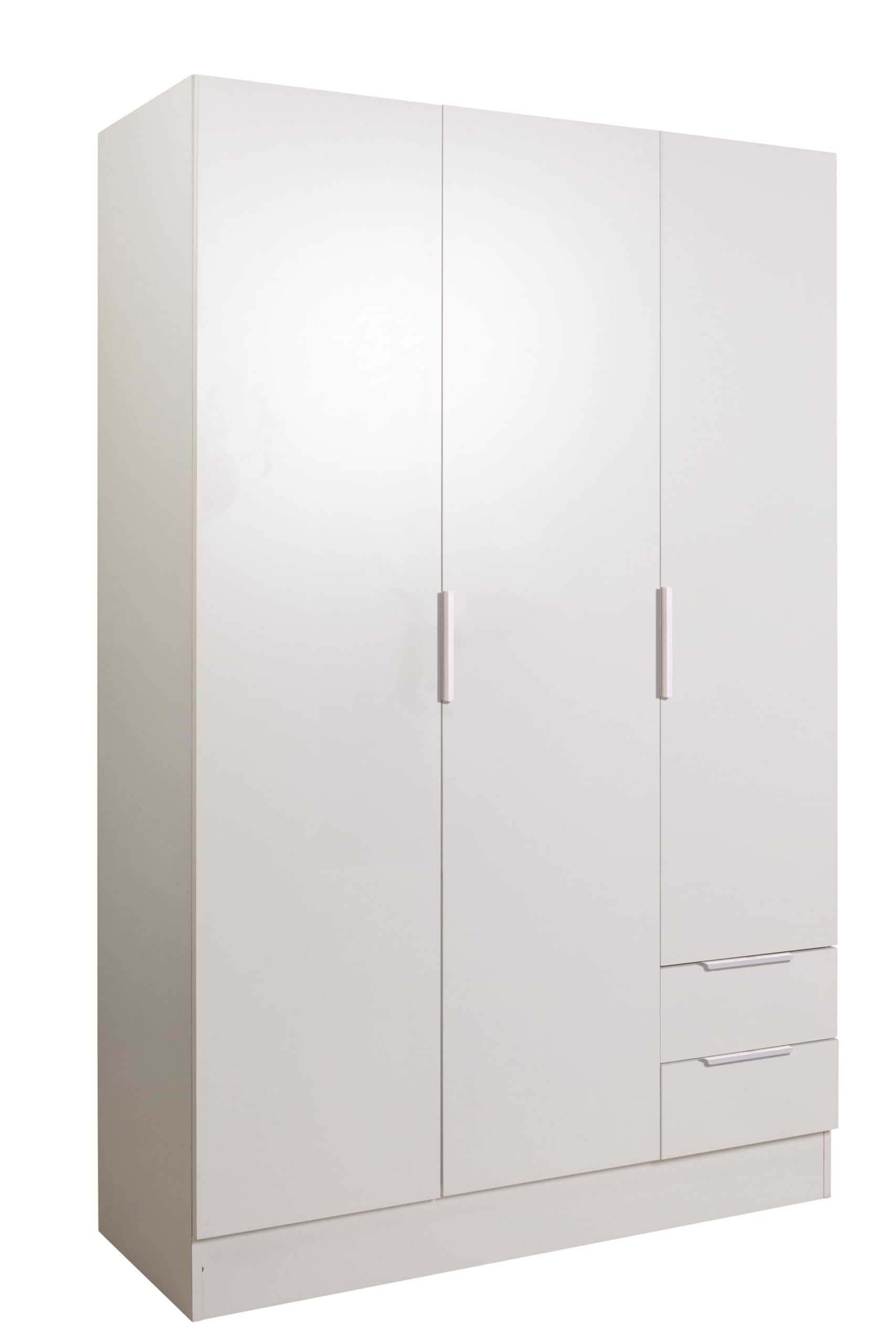 Composad Espresso Armadio 3 Ante 2 Cassetti Bianco 119x184 cm K04