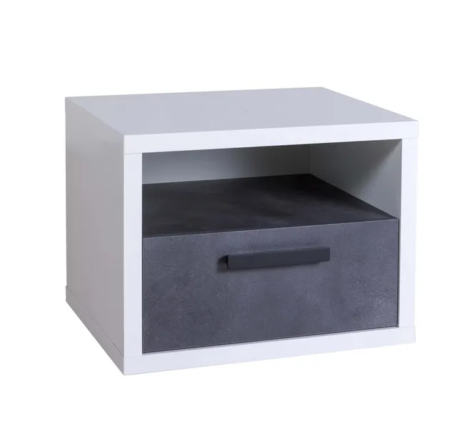 Composad Velata Comodino 1 Cassetto Grigio Tadao Bianco