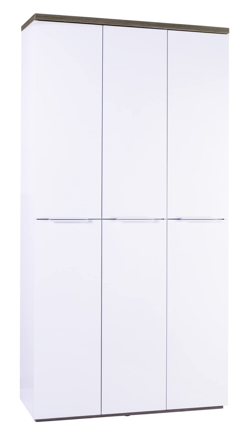 Composad Mundi Armadio 6 Ante Rovere Bianco Ripiani