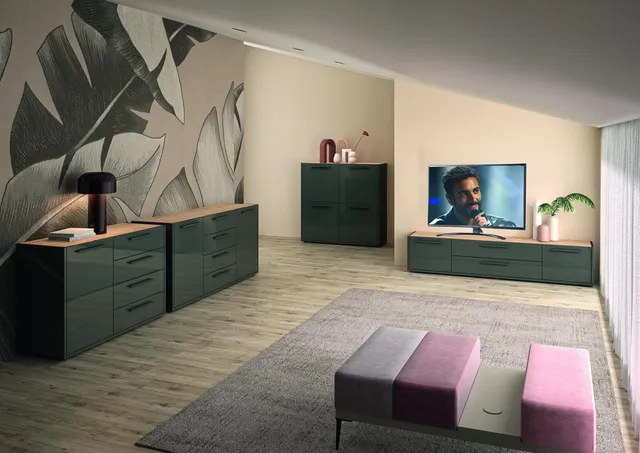Composad Riserva set soggiorno 4 mobili grigio rovere