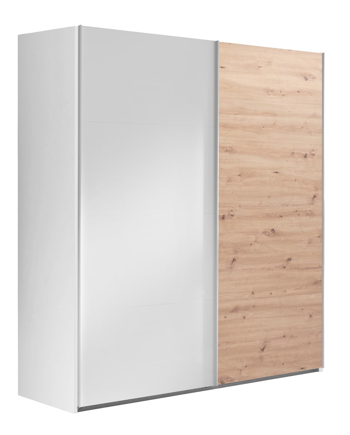 Composad Systema Armadio 2 Ante Scorrevoli 200 cm Rovere Bianco