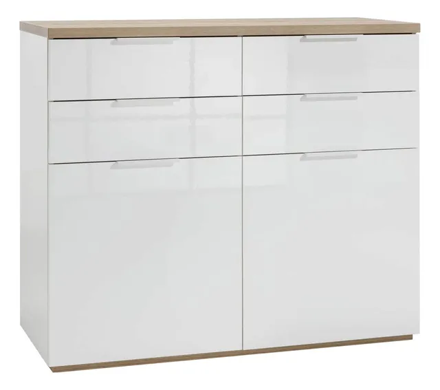 Composad Mundi madia 4 cassetti 2 ante rovere bianco