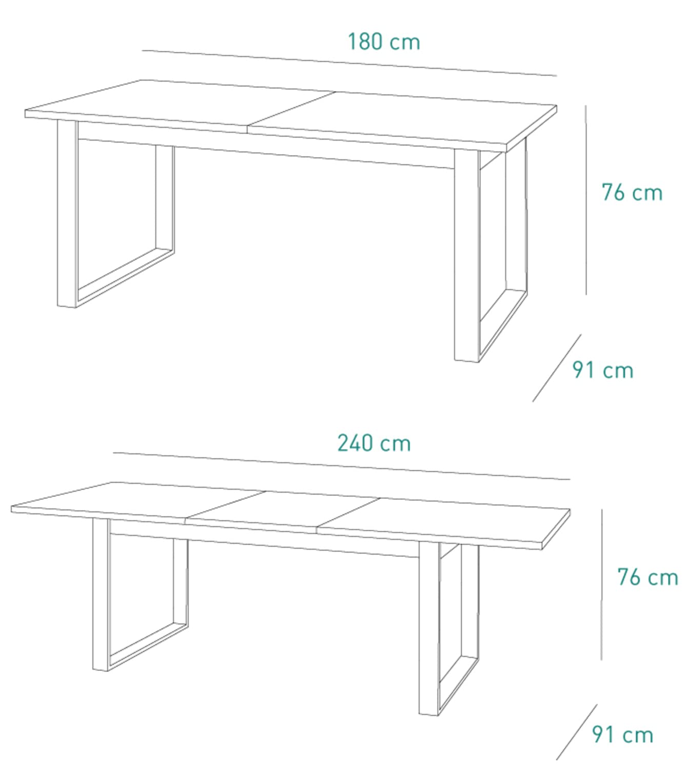 Composad Mundi Tavolo Allungabile 180/240 cm Rovere Mielato 10 Posti