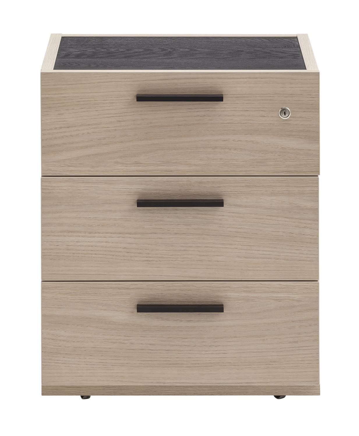 Composad Davinci cassettiera 3 cassetti rovere nero