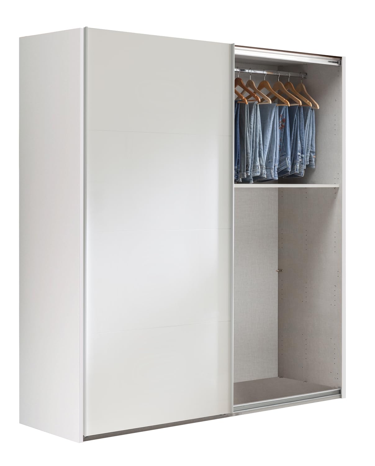 Composad Systema Armadio 2 Ante Scorrevoli 200 cm Rovere Bianco