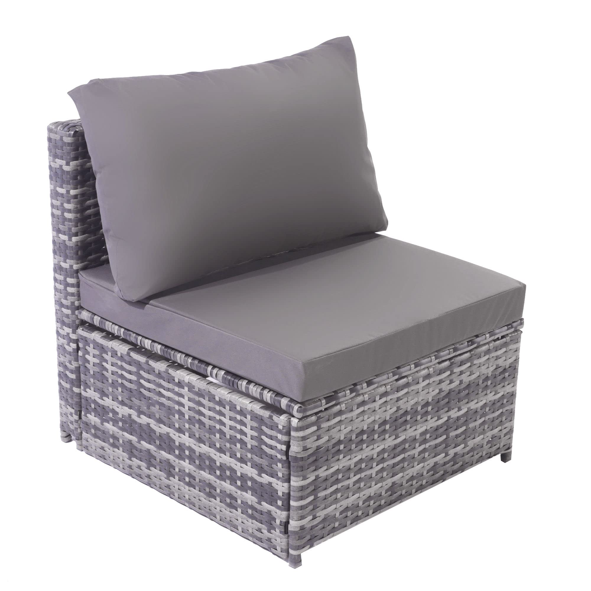 Dolamaní set salotto giardino rattan grigio con baldacchino