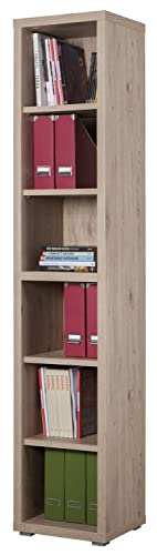 Composad Stampa Libreria Colonna 5 Ripiani Rovere 44 cm
