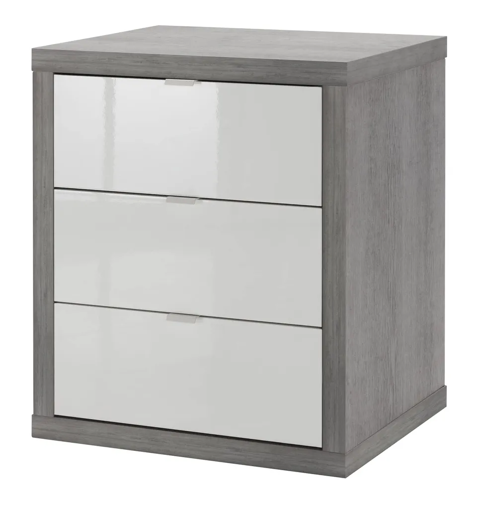 Composad Pratico Cassettiera 3 Cassetti Cemento Bianco