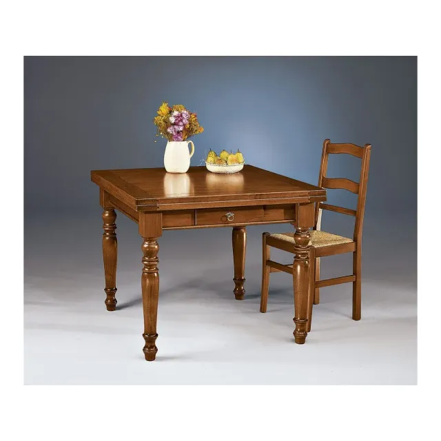 Epocantica Tavolo Quadrato 100 Allungabile legno massello 100-180
