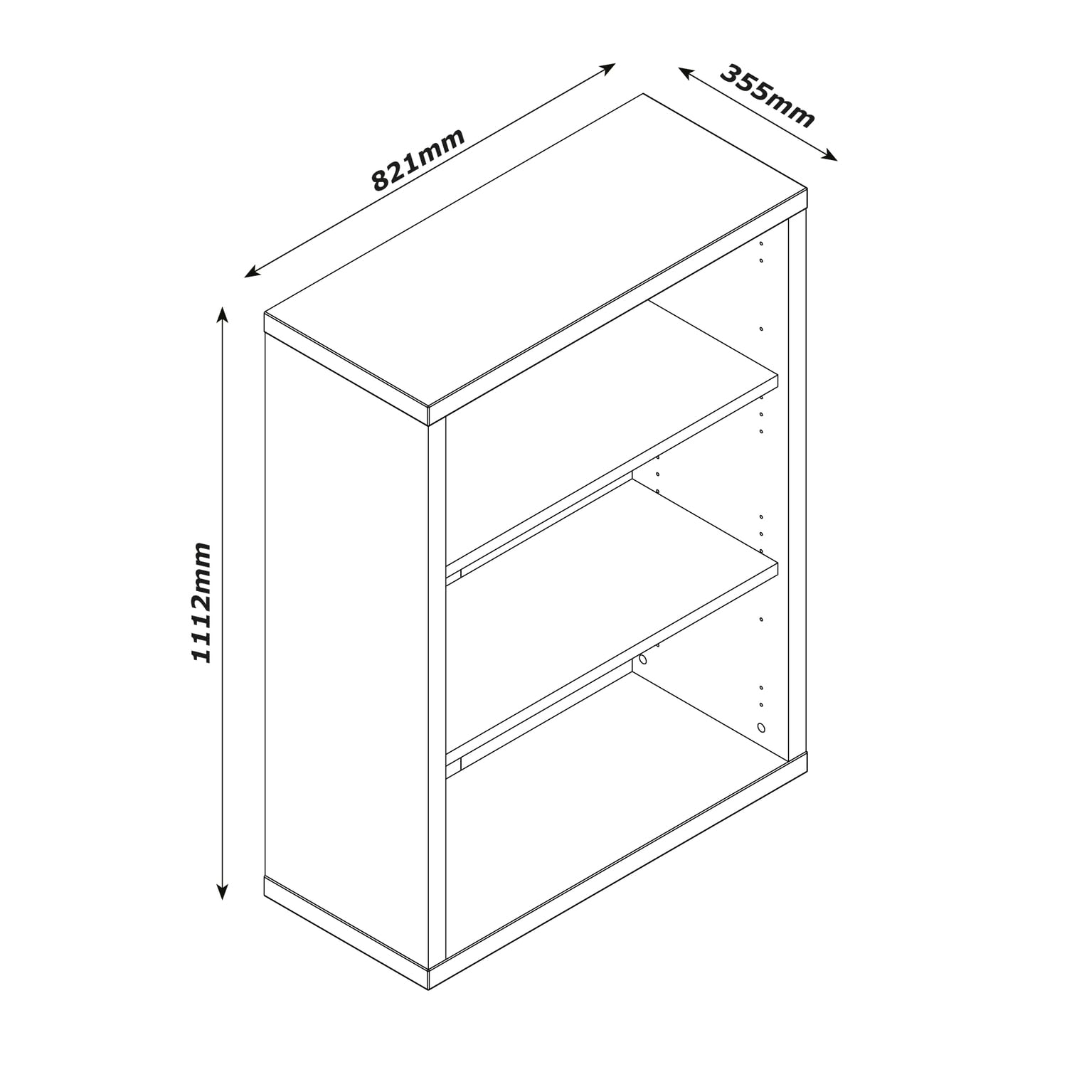 Composad Rilega libreria 3 vani rovere mielato 82 cm