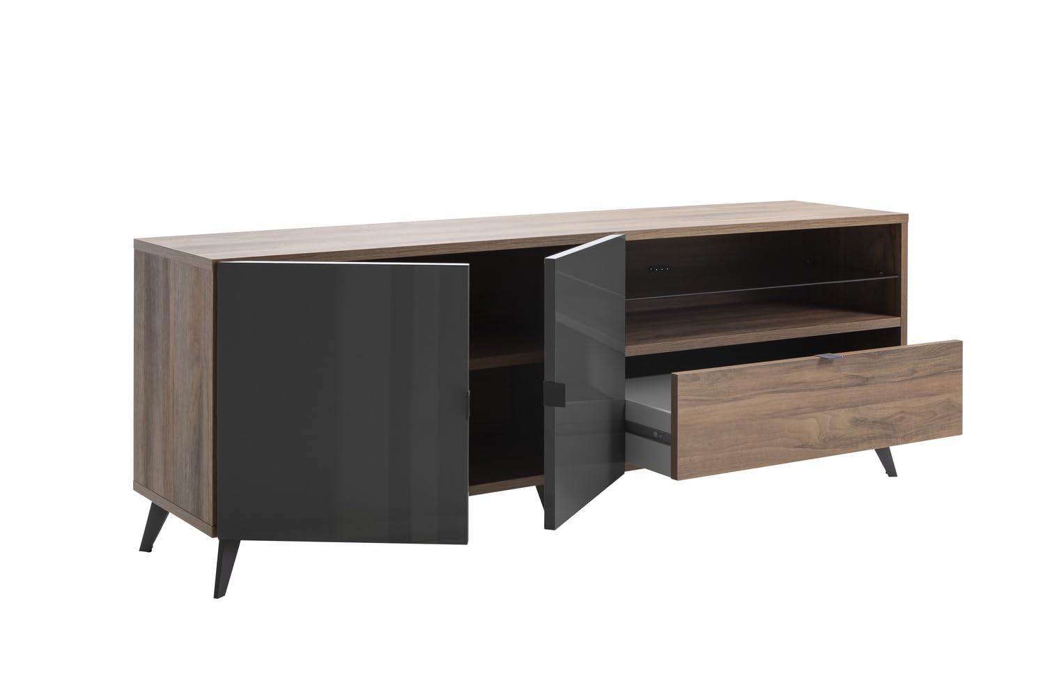 Composad Infinito Mobile TV 179 cm Grigio Titanio Noce