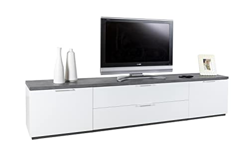 Composad Mundi Mobile Porta TV 240 cm Marmo Zebrato Bianco