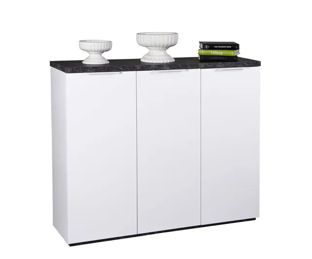 Composad Mundi scarpiera marmo zebra bianco 120x102x35 3 ante