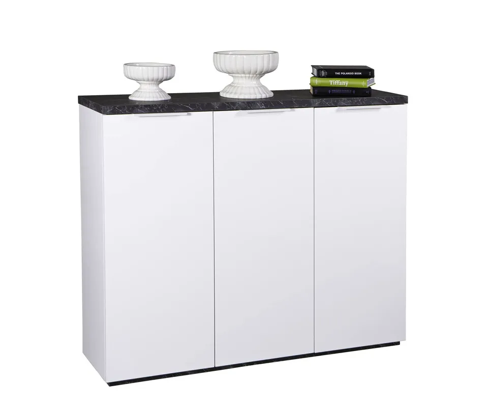 Composad Mundi scarpiera marmo zebra bianco 120x102x35 3 ante