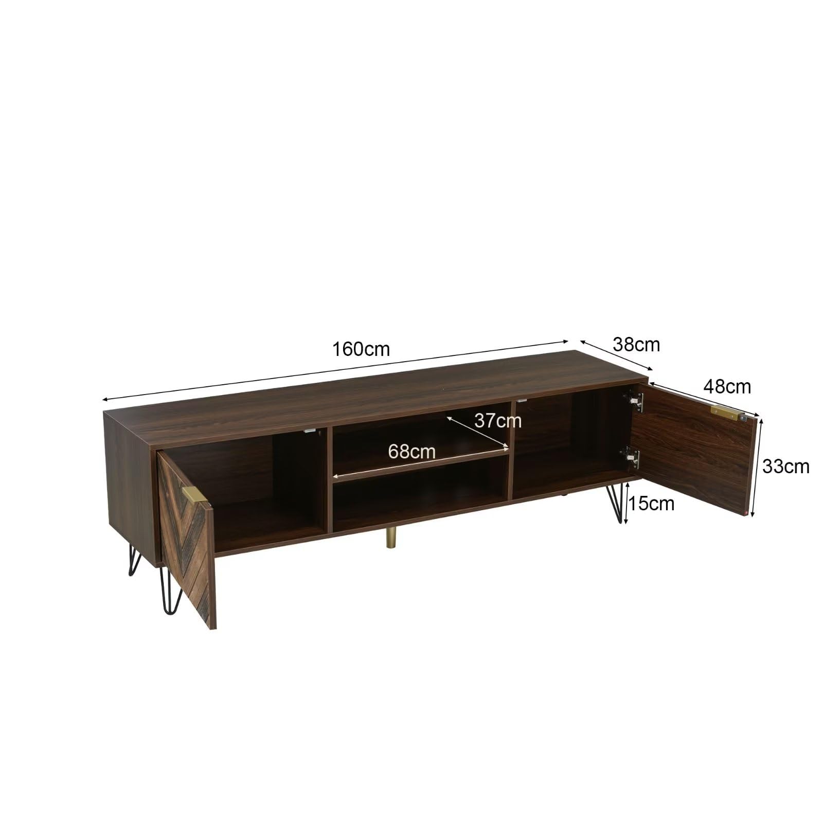 Dolamaní mobile TV legno 160 cm 2 ante
