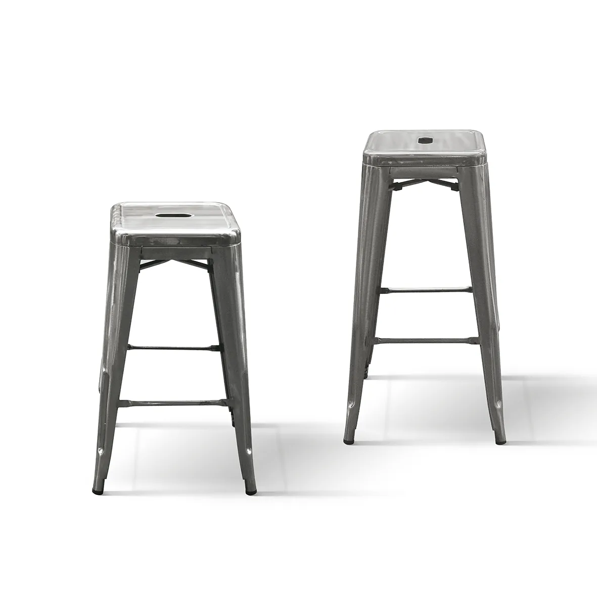 Epocantica set 4 sgabelli metallo H66 bancone