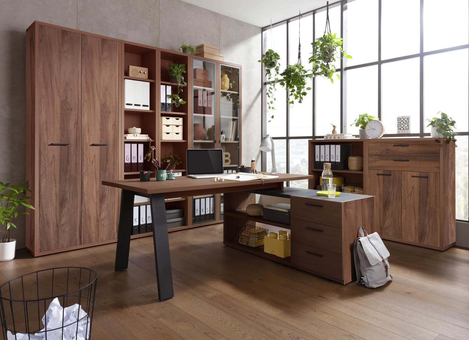 Composad DaVinci Brera ufficio completo 8 mobili noce