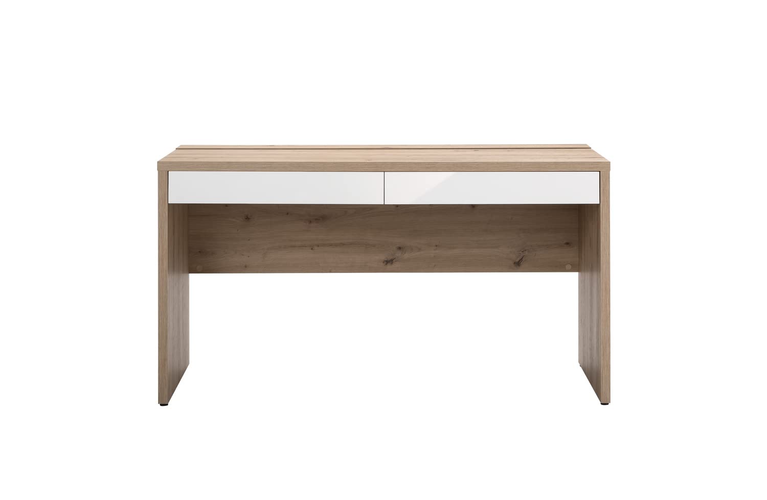 Composad Collegio Scrivania 2 Cassetti Rovere Miele Bianco 140 cm