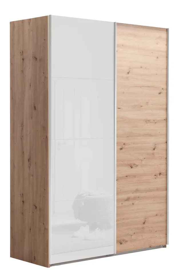 Composad Systema Armadio 2 Ante Scorrevoli 150 cm Rovere Bianco