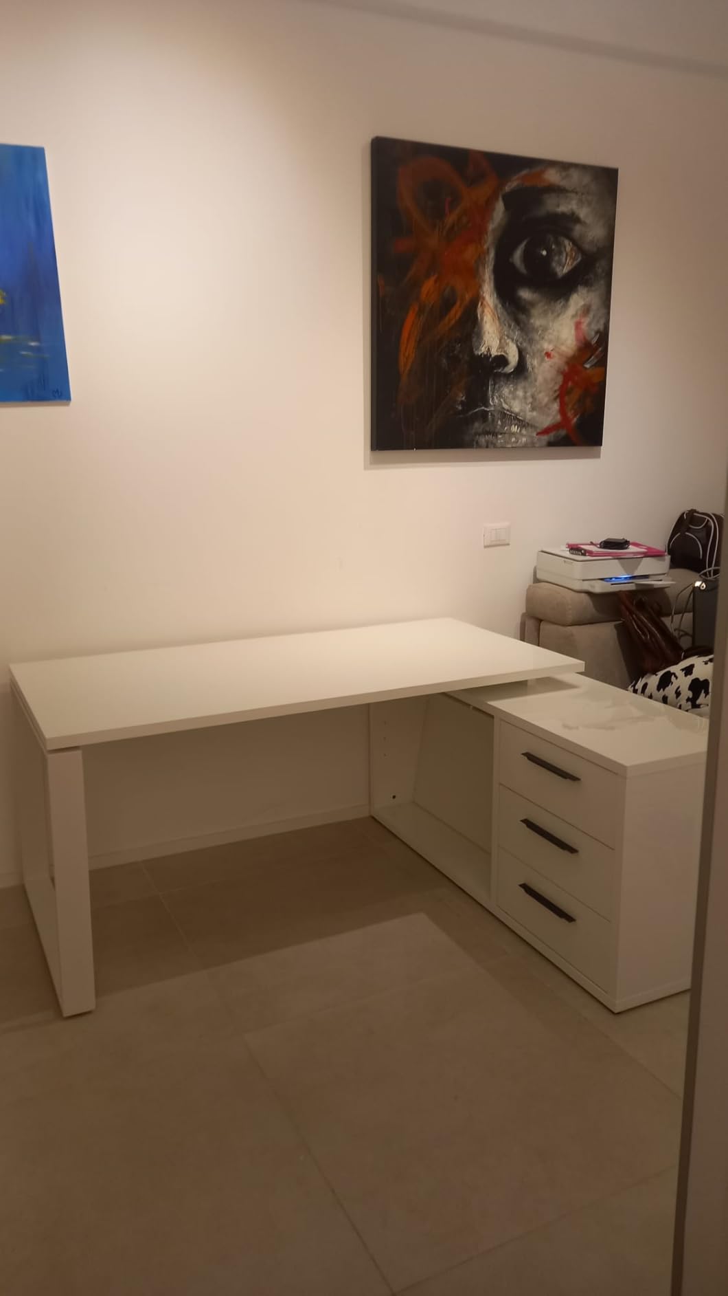 Composad Disegno scrivania angolare 170 rovere sonoma bianco