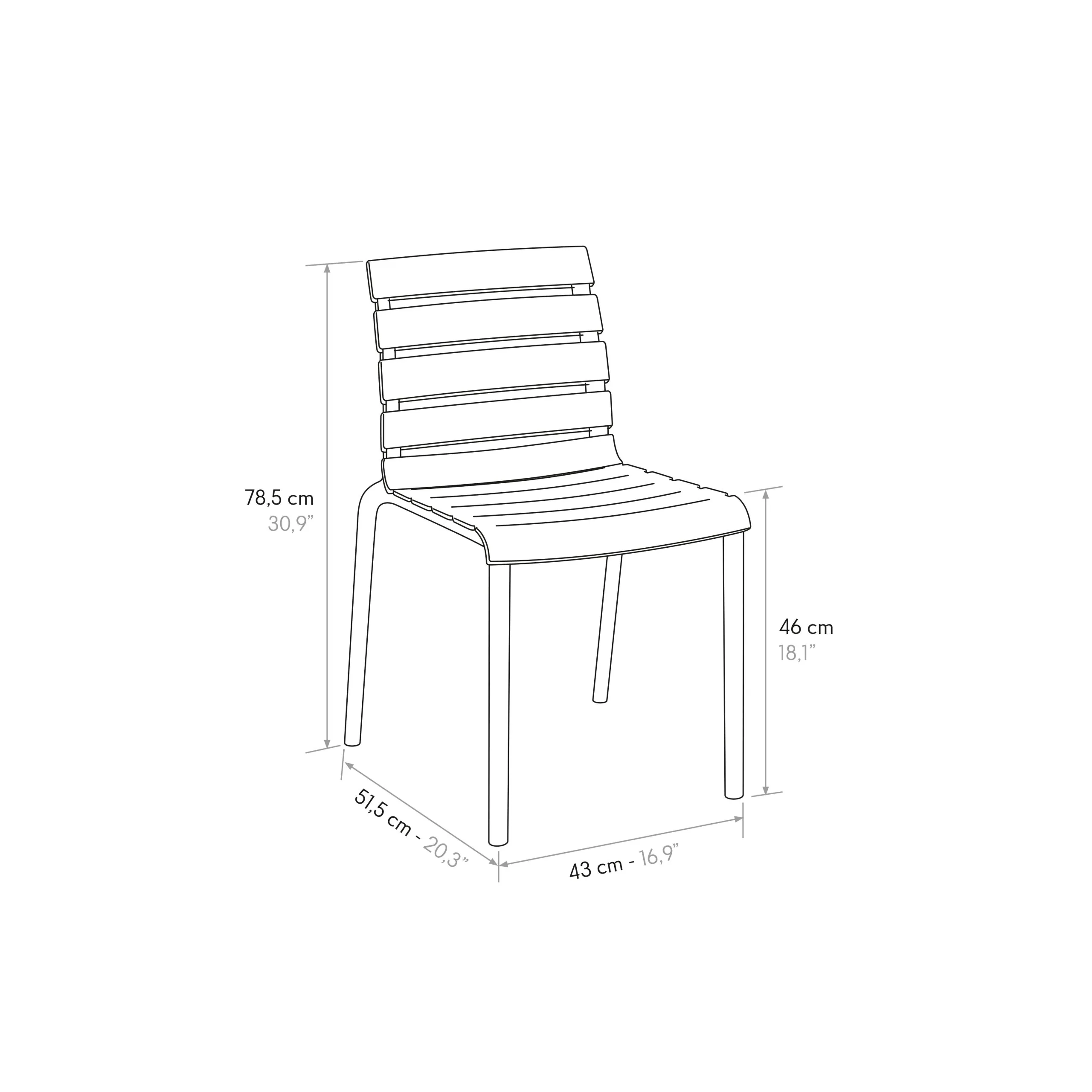 Epocantica Brad set 6 sedie elastiche moderne