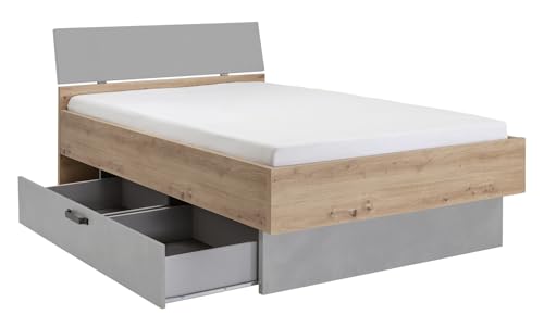 Composad LaFabrica Letto 1 Piazza e Mezza 127 cm Rovere Grigio Cassetto