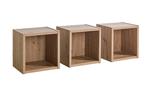 Composad Mundi soggiorno set 3 mobili bianco rovere mielato