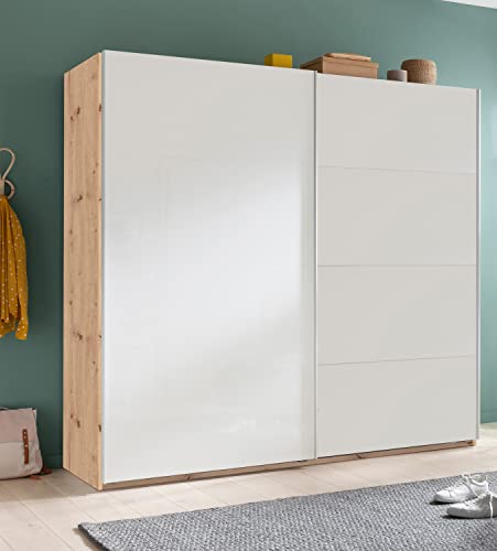 Composad Systema armadio 2 ante scorrevoli 250 cm rovere miele e bianco