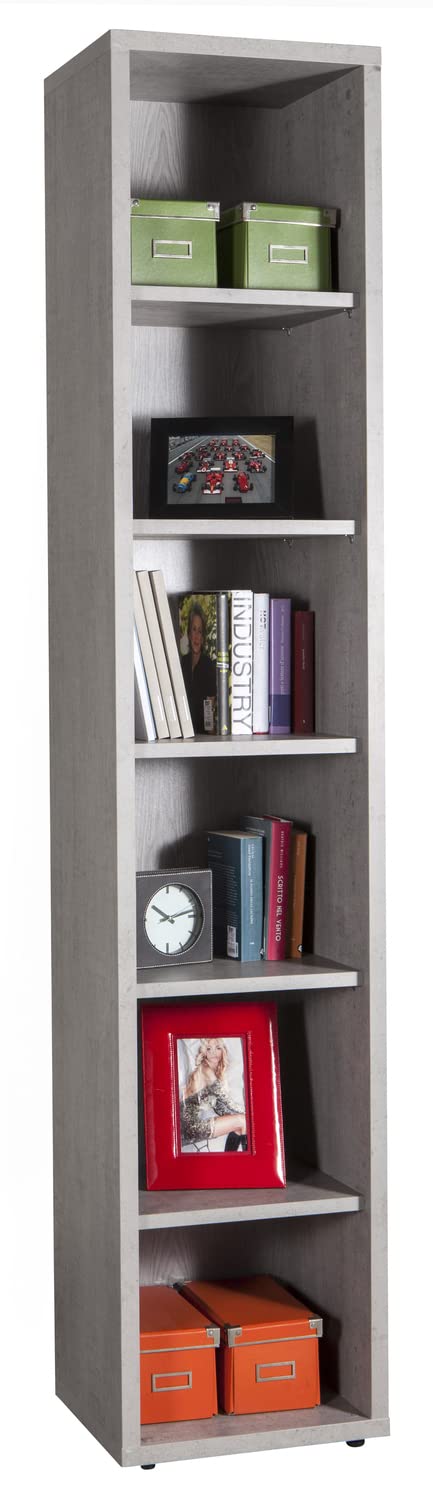 COMPOSAD Disegno Libreria Alta 5 Ripiani Bianco Laccato 44 cm