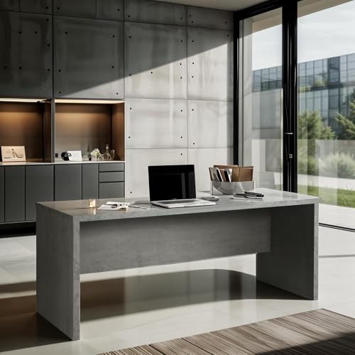 Composad Pratico set ufficio 4 pezzi grigio cemento e bianco
