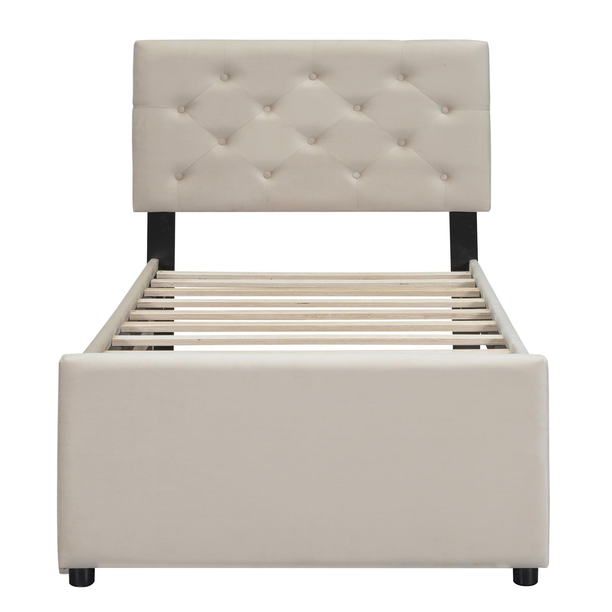 Dolamaní Letto Imbottito Beige 140x200 con Estraibile Velluto
