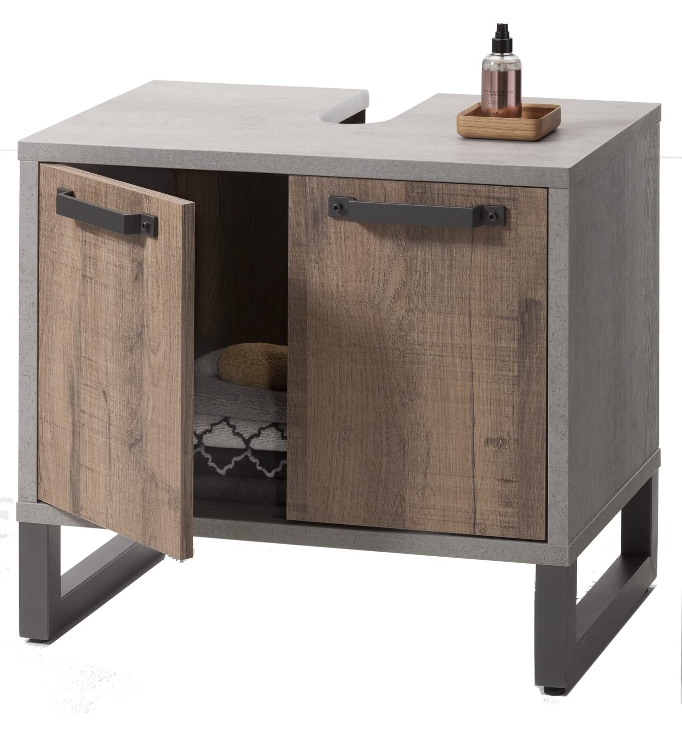 Composad LaFabrica Mobile Sottolavabo 2 Ante Rovere Cemento