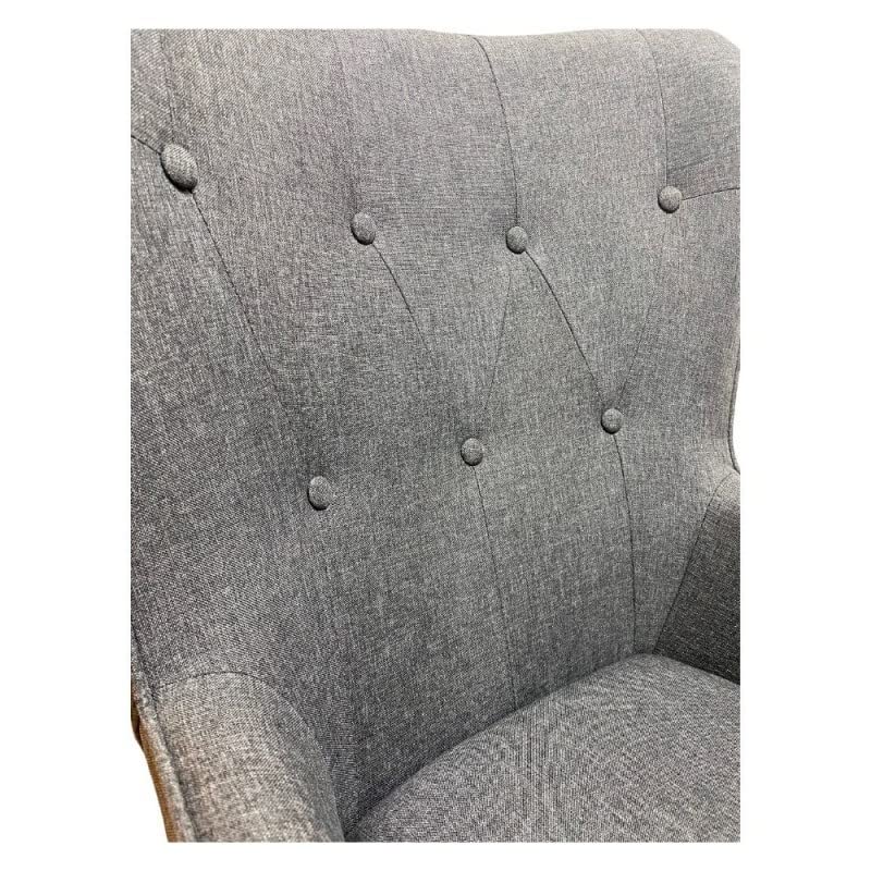 Iperbriko Kuril poltrona grigia 79x70 cm in tessuto