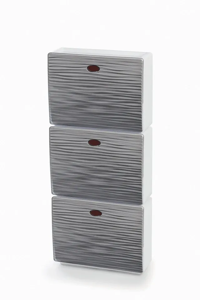 Iperbriko Wave scarpiera componibile grigia 51x17x118 cm