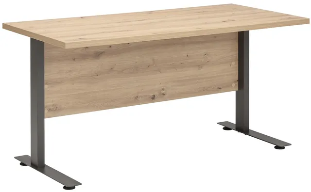 Composad Pronto Gambe Metallo scrivania ufficio 150 cm rovere